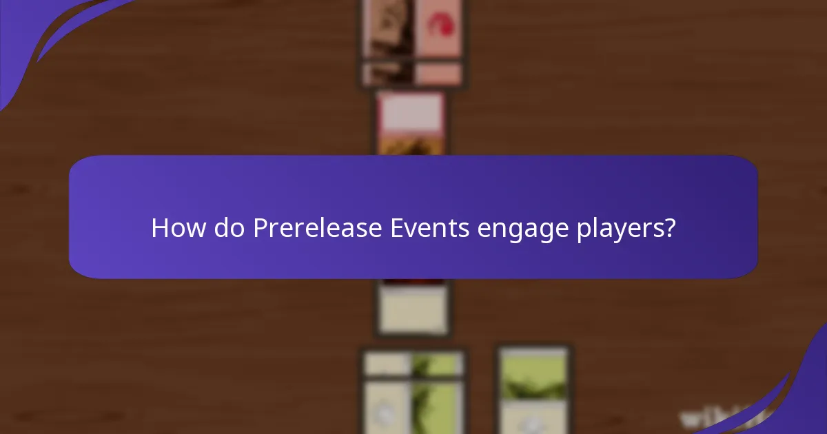 How do Prerelease Events engage players?