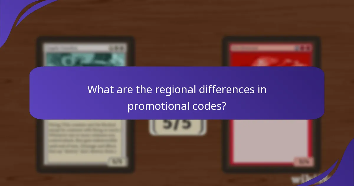 What are the regional differences in promotional codes?