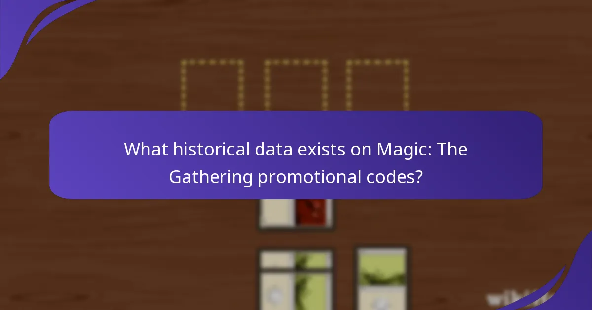 What historical data exists on Magic: The Gathering promotional codes?