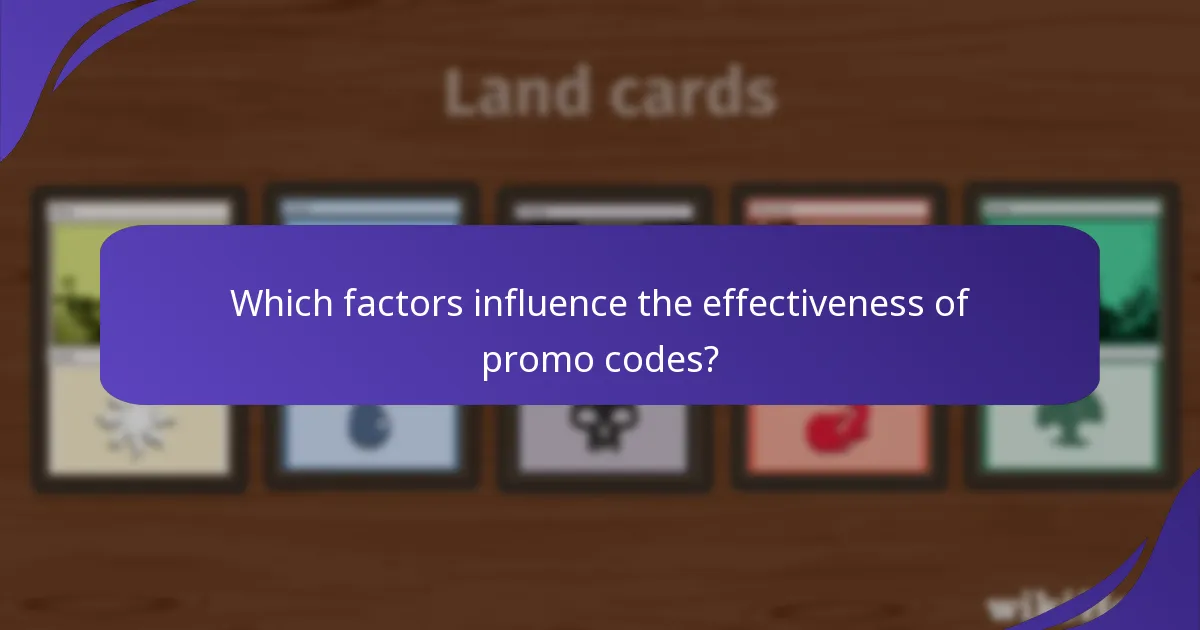 Which factors influence the effectiveness of promo codes?