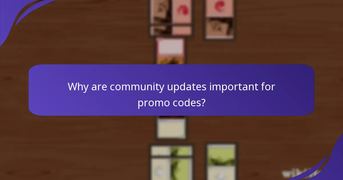 Why are community updates important for promo codes?